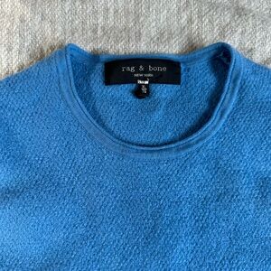 Rag & Bone Women's wool blend Vibrant Blue Crewneck Sweater XL